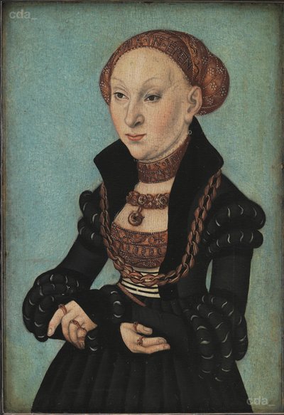 Portrait of the Electress Sibyl of Saxony by Lucas Cranach the Elder